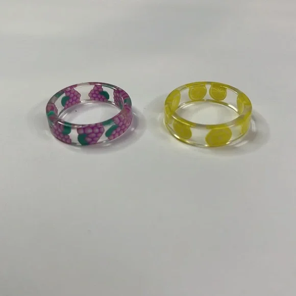10 set resin fruit rings - Picture 5 of 8
